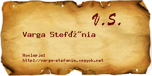 Varga Stefánia névjegykártya